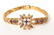 18k textured gold bracelet set with diamonds & rubies 6