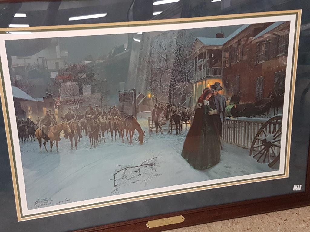 Mort Kunstler framed signed 623/2500 print with C.O.A. (1 of 4)