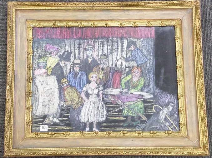 Framed signed B. McLeod original artwork "The Opera" - (1 of 5)