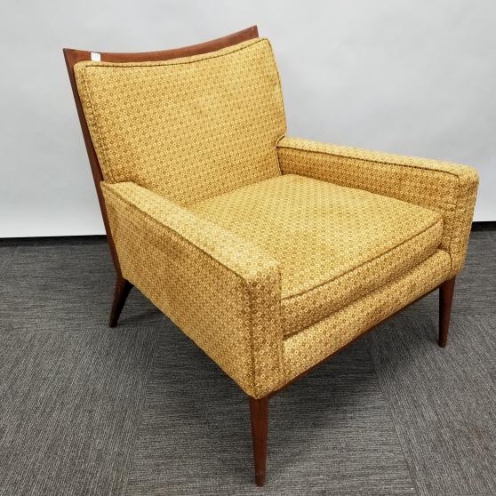 Paul McCobb upholstered walnut lounge chair: Paul McCobb upholstered walnut lounge chair