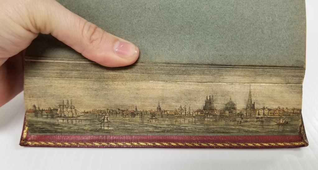 Fore edge painting leather bound book "Campbell's Home" (1 of 10)