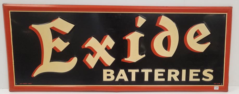 Exide Batteries (AM 3-38) porcelain painted advertising (1 of 9)