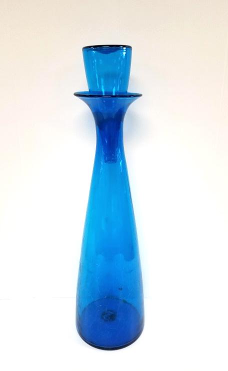 Blenko tall floor vase with stopper 32 1/2"T (1 of 9)