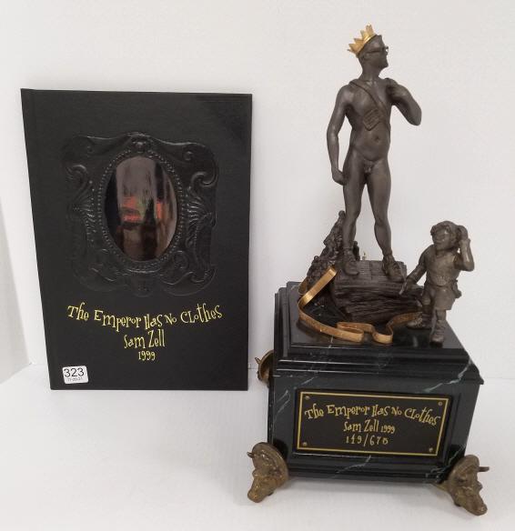 Sam Zell "The Emperor Has No Clothes" 149/675 - 1999: Sam Zell "The Emperor Has No Clothes" 149/675 - 1999 sculpture - 15" high - works - no box