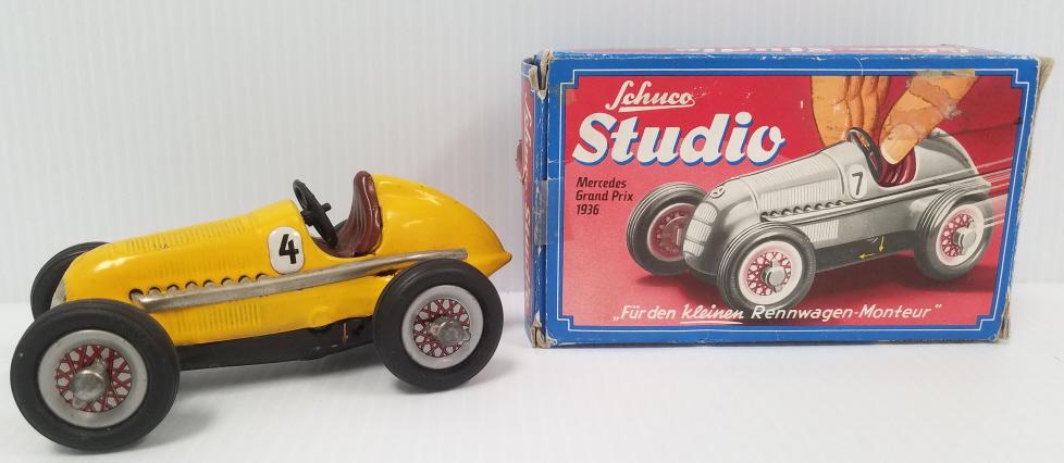 Schuco Mercedes Grand Prix metal race car with key & box - 6" long (box as seen): Schuco Mercedes Grand Prix metal race car with key & box - 6" long (box as seen)