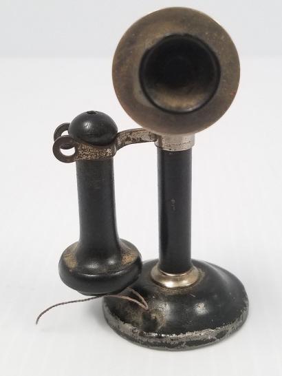 Stromberg Carlson miniature candlestick phone - salesman sample/toy 3" tall (as seen - chip) (1 of 5)