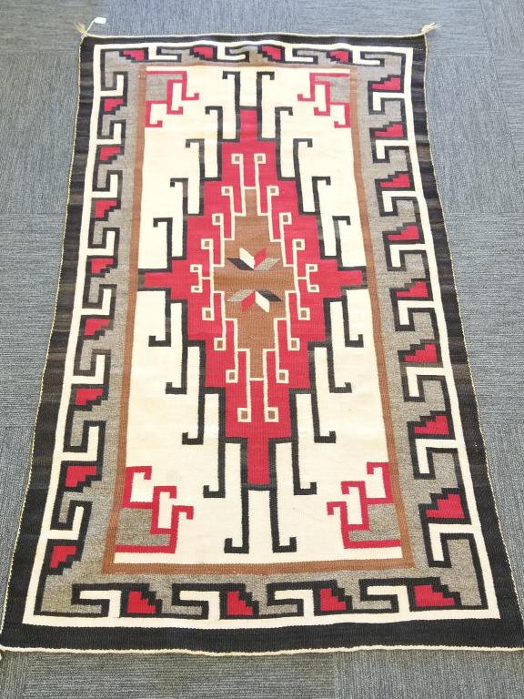 Vintage Navajo rug/weaving - approx. 42" x 70" (some minor staining) (1 of 9)