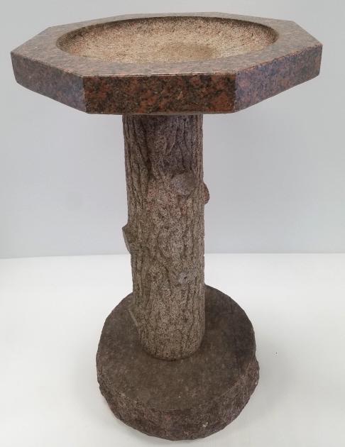 Granite tree form bird bath in 3 pieces - 31" tall x 17" diameter (1 of 6)