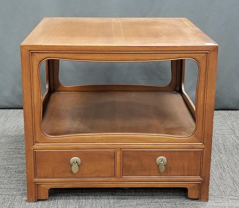 Baker walnut end table - 26" x 26" x 23"H (1 of 10)