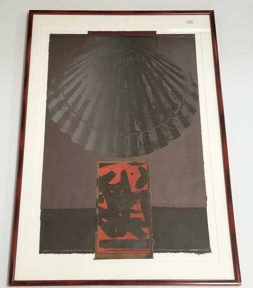 Signed Scott Sandell #2/3 monoprint on mulberry paper artwork - 26" x 37" incl. frame (1 of 11)