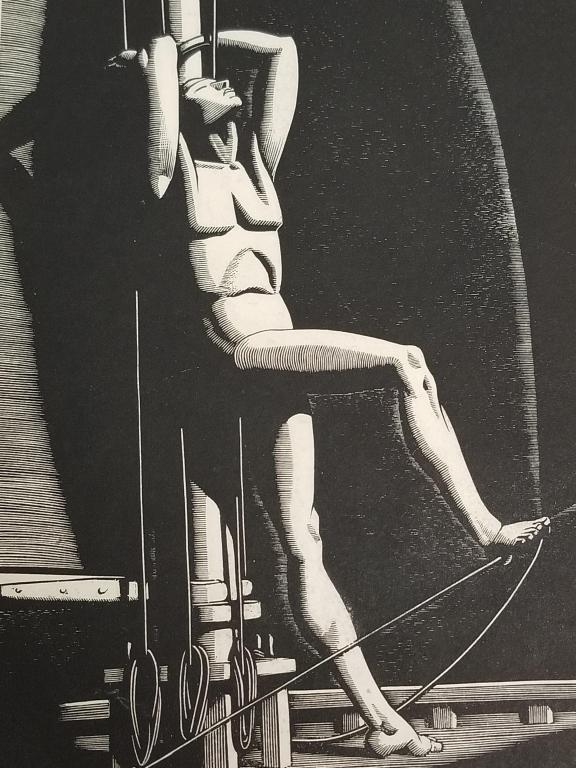 Rockwell Kent "Night Watch" pencil signed engraving 5 1/4" x 7 3/4" image, 8 1/4"x 10 5/8"OD (1 of 20)