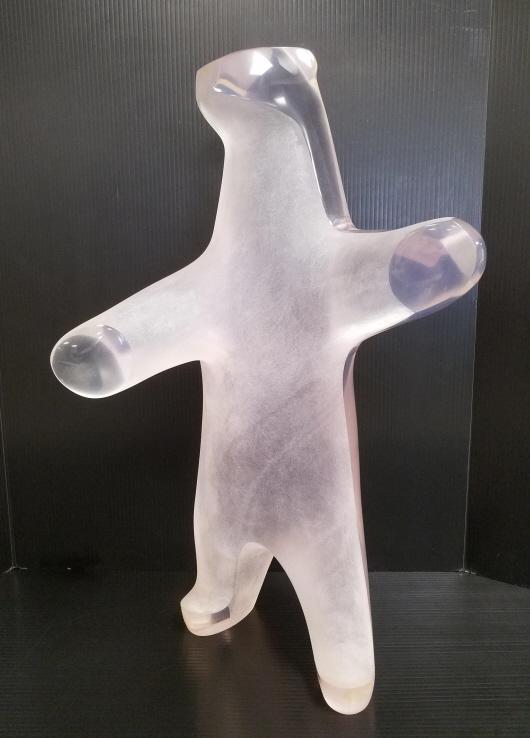 Louis von Koelnau lucite polar bear sculpture approx. 24"H (1 of 8)