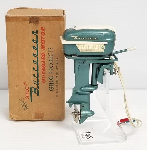 Vintage toy Buccaneer by K & O Models Inc. battery op outboard motor with box & stand (1 of 9)
