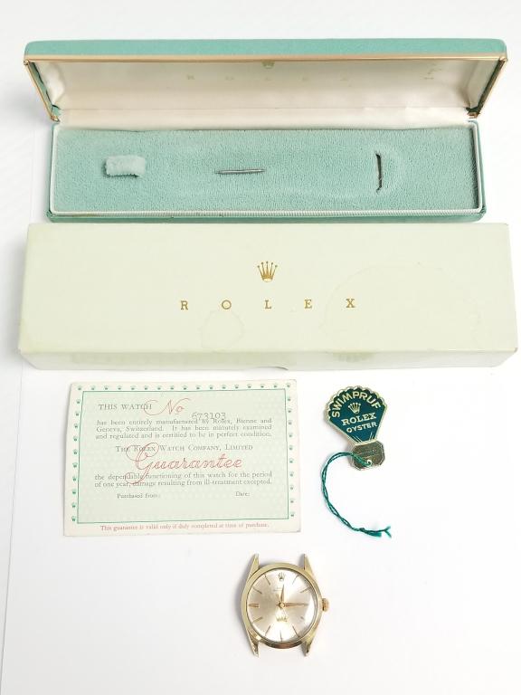 Rolex oyster perpetual men's presentation wrist- watch serial #673103 with original boxes & (1 of 11)