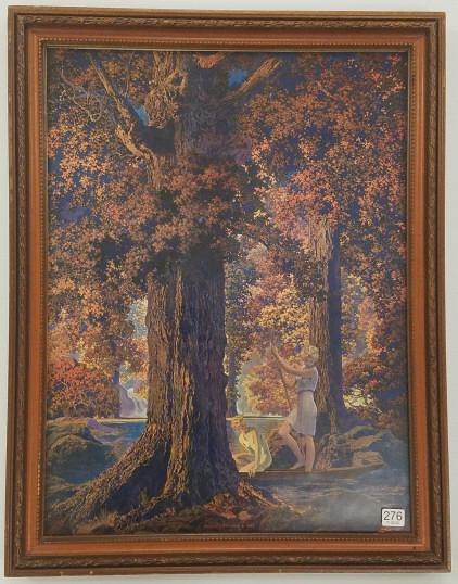 Maxfield Parrish framed large Murphy calendar top 1938 - 19 1/2" x 25" O.D. (1 of 7)