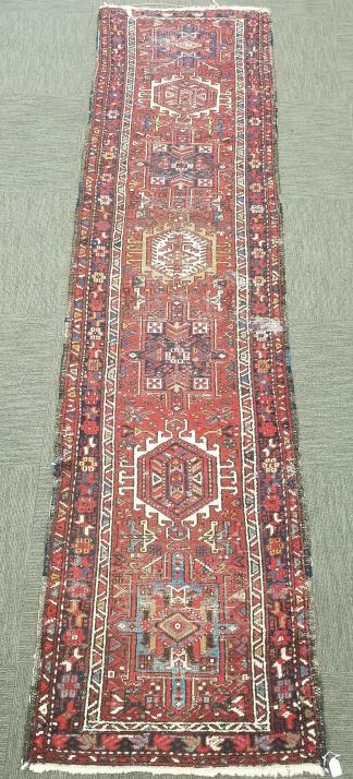 Handmade oriental runner (as seen) 33" x 133": Handmade oriental runner (as seen) 33" x 133"