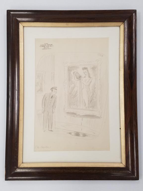 Richard Taylor original pencil signed framed drawing/illustration 19"x  24 1/2" O.D. (1 of 6)