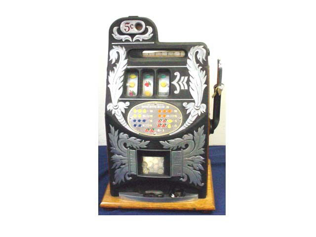 Jennings 5 cent fancy front slot machine: (restored)