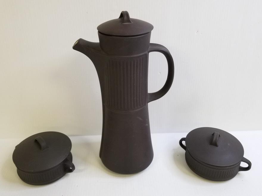 Jens Quistgaard Flameware Line for Dansk coffee server - 13 1/2" and 2 lidded bowls - 6 1/2" (1 of 7)