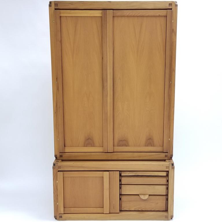 Pierre Chapo 'B-10 Systeme AC Armoire and EC Bahut', France, elm, (1 of 18)