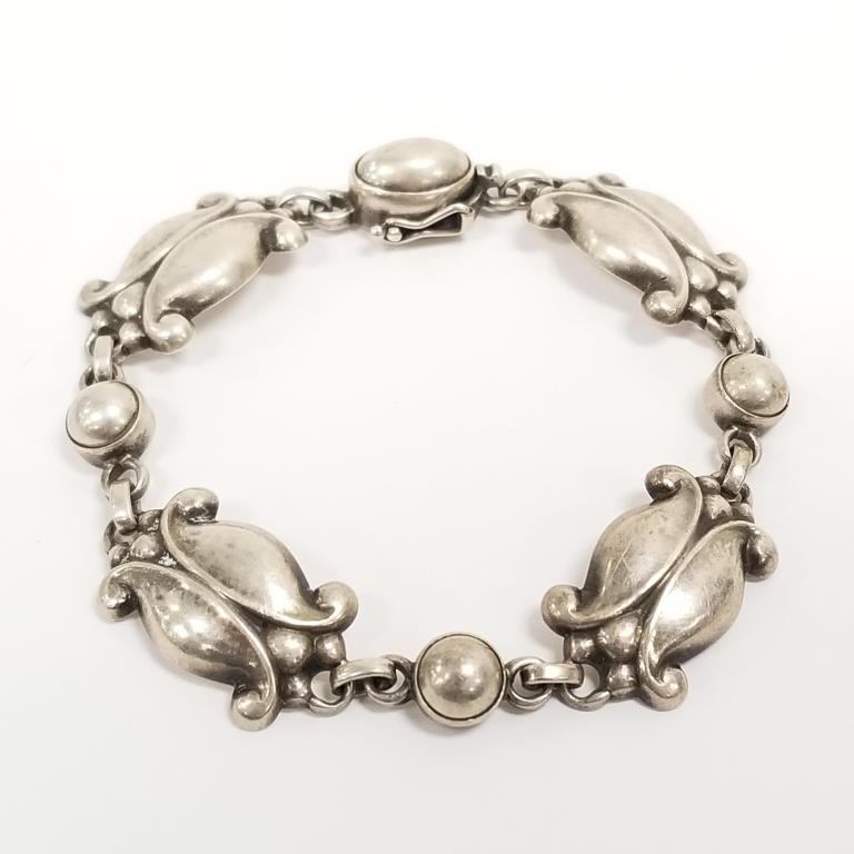Georg Jensen sterling silver bracelet #11 - 7.5" (1 of 7)