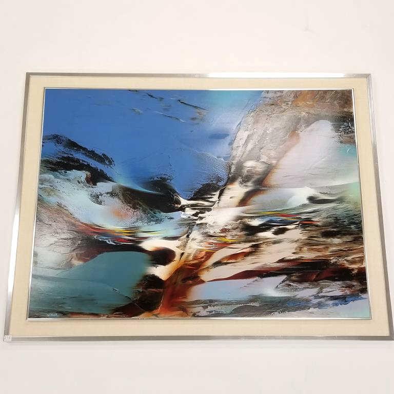 Leonardo Nierman framed signed oil painting on board "Winds of Springtime" with certificate & (1 of 14)