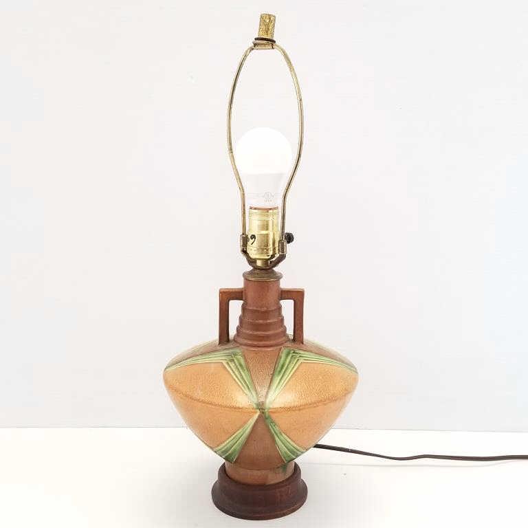 Roseville Futura Vase Converted To Lamp 13" High Auction