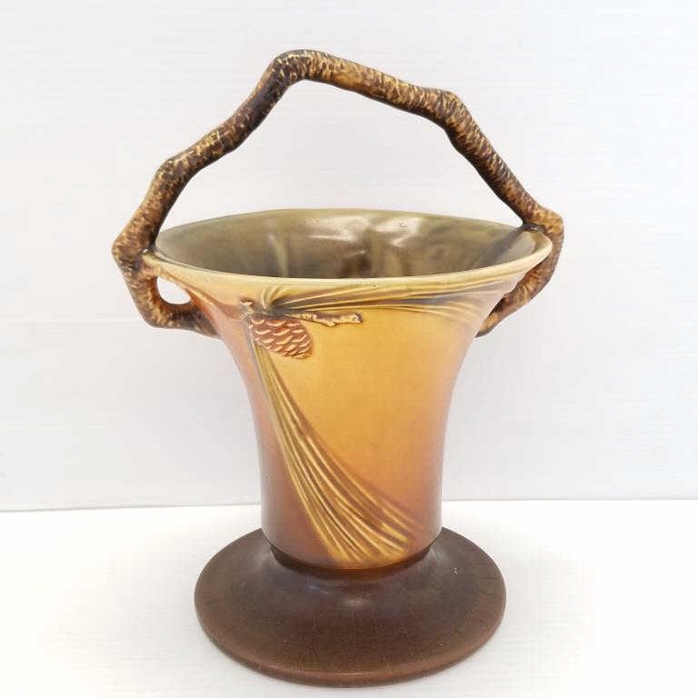 Roseville Pinecone vase - marked 338 - 10 - 10" high (1 of 9)