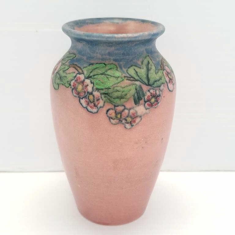 Rookwood artist signed velum vase - dated 1924 - 5" tall (1 of 10)