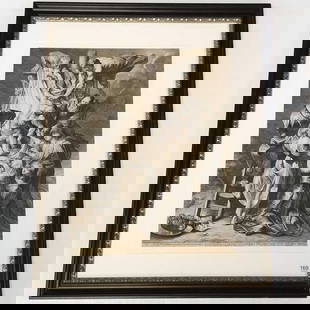 Lucas Vorsterman framed engraving "Deposition from the Cross" 26 1/2" x 32 1/2" O.D.: Lucas Vorsterman framed engraving "Deposition from the Cross" 26 1/2" x 32 1/2" O.D.