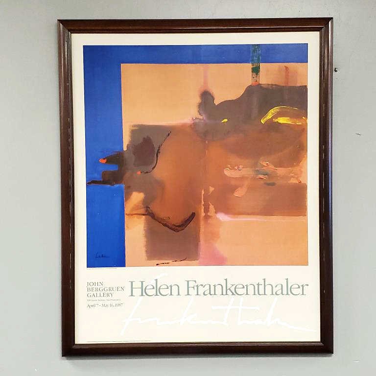 Helen Frankenthaler 1987 exhibition framed poster John Berggruen - San Francisco - 32" x 39 1/2" (1 of 8)