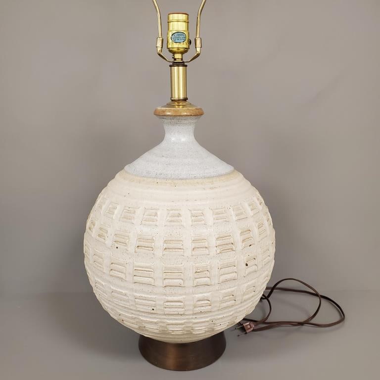 Bob Kinzie for Affiliated Craftsman pottery table lamp -  30 1/2" overall height (1 of 10)