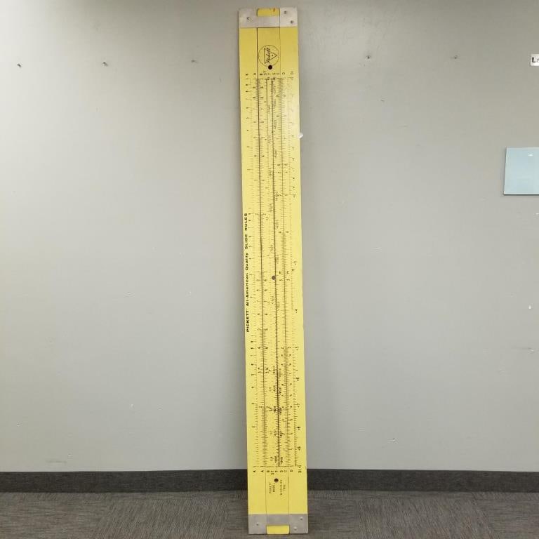 8' tall Movie "Old Explorers" set dressing prop: slide ruler with Certificate of Authenticity from (1 of 8)