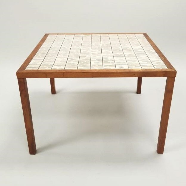 Marshall Studios - Jane & Gordon Martz attribution walnut tile top table - 30" x 30" x 20" high (1 of 7)