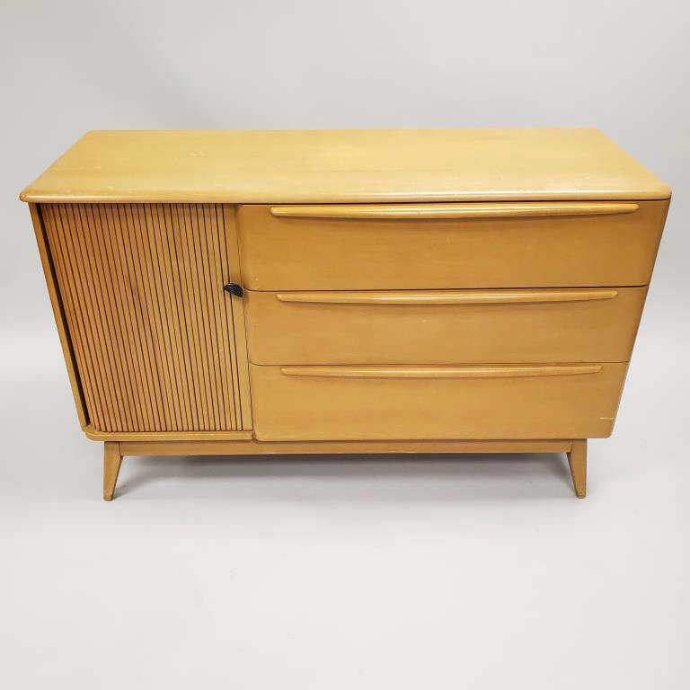 Heywood Wakefield cabinet / dresser - Wheat finish - 50" wide x 19" deep x 32" high (some wear) (1 of 12)
