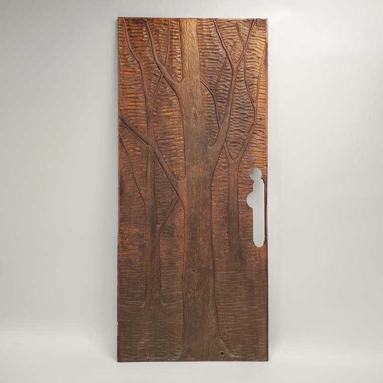 Robert Whitley walnut carved door front - 34 3/4" wide x 79" high (1 of 6)