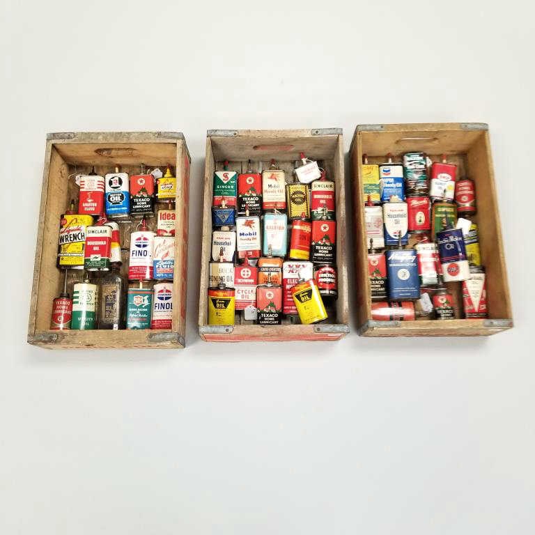 3 cases of handy oil cans - approx. 52 pieces - Texaco, Winchester, Sinclair, etc. (1 of 6)