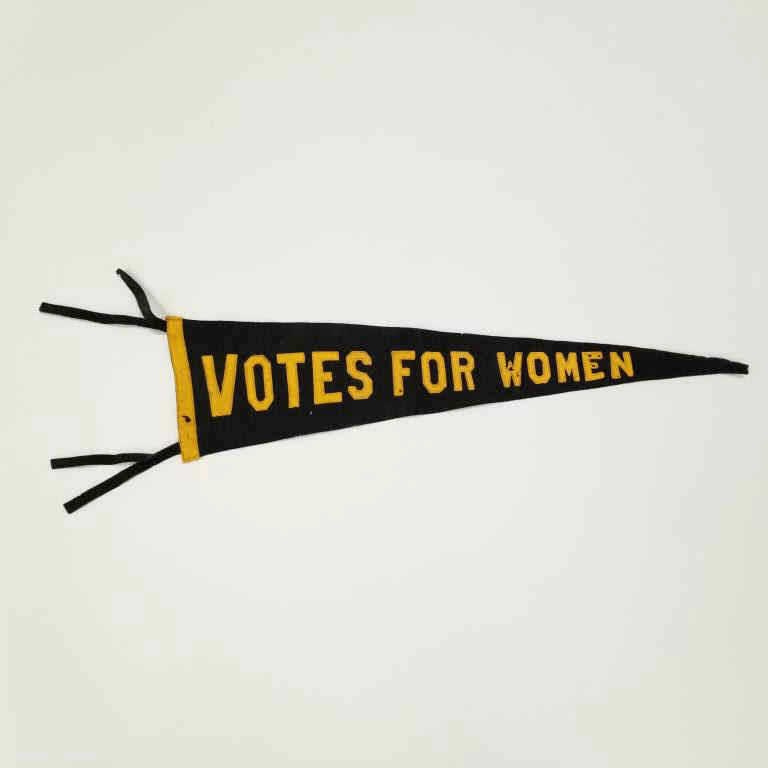 Vintage "Votes for Women" pennant - 23 3/4" long (some as is) (1 of 7)