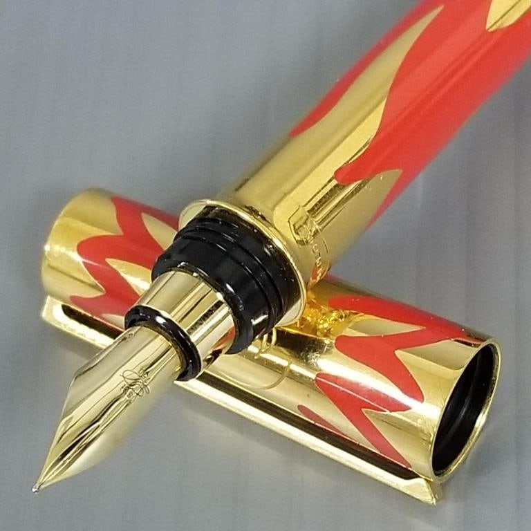 S.T. Dupont Paris Laque De Chine Rendez - Vous fountain pen with 18K nib - #0444/2000 with box and (1 of 19)