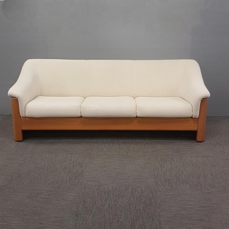 Danish teak upholstered sofa attributed to Michael Laursen - 7' long, 32"H, 3' deep (1 of 13)