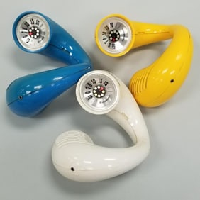 3 Panasonic Toot-A-Loop vintage mid-century radios- untested