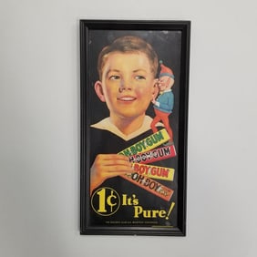 Goudey Gum paper "Oh Boy" advertisement 8" x 16"