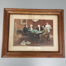 Antique advertising Pickwick Rye - Royal Flush litho - 31" x 39" O.D.