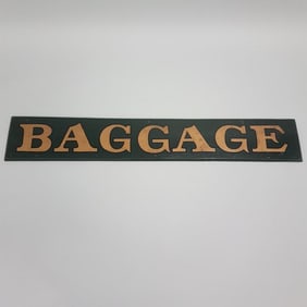 Baggage movie set sign from 1970 "The Hawaiians" starring Charlton Heston - 9 3/4" x 60"