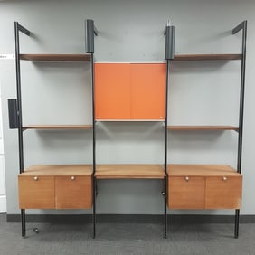 George Nelson for Herman Miller CSS wall mounted unit with drawers, shelves, lights, etc. (4 bays-