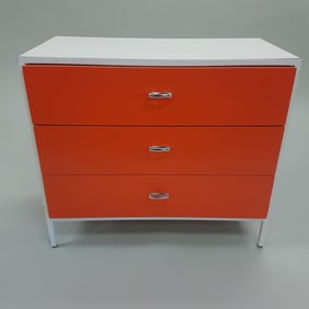 George Nelson for Herman Miller steel frame cabinet with 3 drawers (repainted)  - 32 1/2" wide x 19"