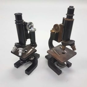 2 microscopes - Spencer Buffalo in wooden case & Spencer Series 78-79 in wooden box - case measures