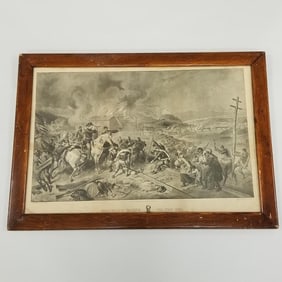1883 Sherman's March to the Sea litho- framed 24"x 33 1/2" OD