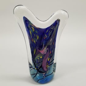 Rollin Karg glass sculpture - 15 1/2" high