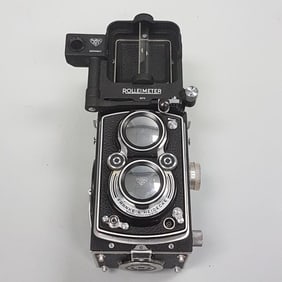 Rolleiflex Franke & Heidecke Braunschweig twin lens camera with Rolleimeter
